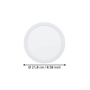 Spot incastrat LED FUEVA 6 Eglo 901398, D21.6 cm, 18.5W