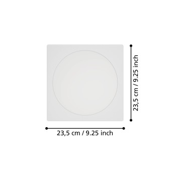 Spot incastrat LED FUEVA 6 Eglo 901402, 21.6x21.6 cm, 18.5W