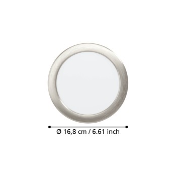 Spot incastrat LED FUEVA 6 Eglo 901406, D16.8 cm, 10.5W