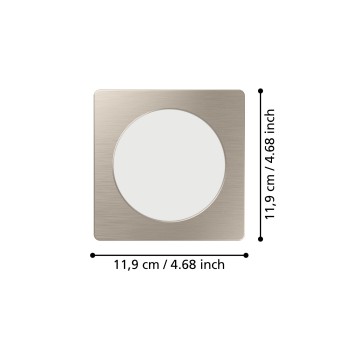 Spot incastrat LED FUEVA 6 Eglo 901408, 11.9x11.9 cm, 6.3W