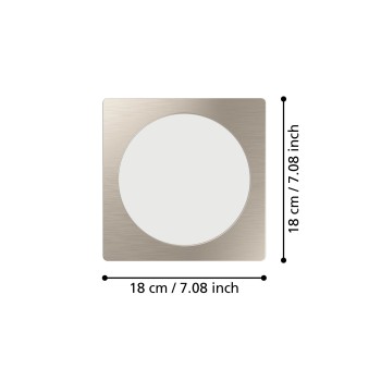 Spot incastrat LED FUEVA 6 Eglo 901409, 16.6x16.6 cm, 10.5W