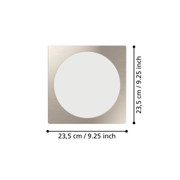 Spot incastrat LED FUEVA 6 Eglo 901411, 21.6x21.6 cm, 18.5W