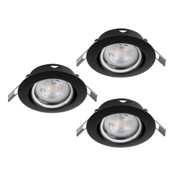 Set 3 spoturi incastrate FAVAZZINA Eglo 901755, D8.8 cm, 3xGU10