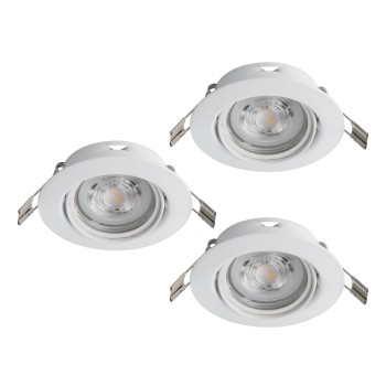 Set 3 spoturi incastrate FAVAZZINA Eglo 901756, D8.8 cm, 3xGU10