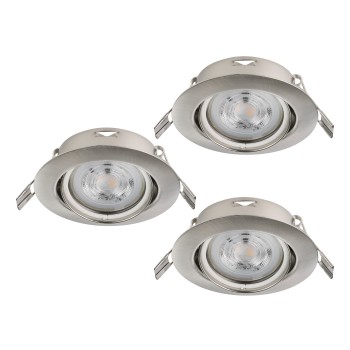 Set 3 spoturi incastrate FAVAZZINA Eglo 901757, D8.8 cm, 3xGU10