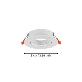 Spot incastrat BARRANCO GU10 Eglo 902224, D9 cm, 1xGU10