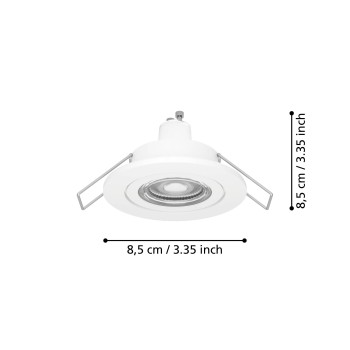 Spot incastrat BARRANCO GU10 Eglo 902234, D8.4 cm, 1xGU10