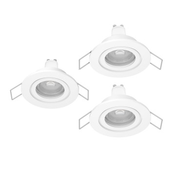 Set 3 spoturi incastrate BARRANCO GU10 Eglo 902235, D8.4 cm, 3xGU10