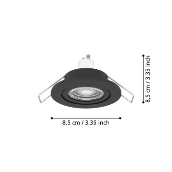 Spot incastrat BARRANCO GU10 Eglo 902236, D8.4 cm, 1xGU10
