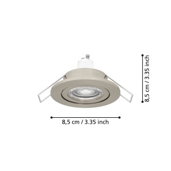 Spot incastrat BARRANCO GU10 Eglo 902238, D8.4 cm, 1xGU10