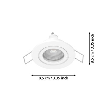 Spot incastrat BARRANCO GU10 Eglo 902247, D8.4 cm, 1xGU10