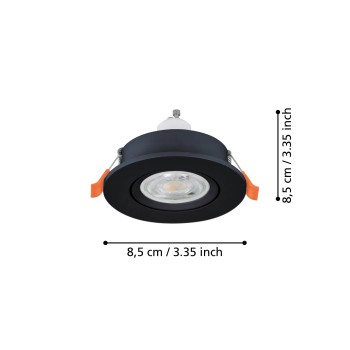 Spot incastrat BARRANCO GU10 Eglo 902249, D8.4 cm, 1xGU10