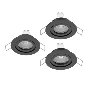 Set 3 spoturi incastrate BARRANCO GU10 Eglo 902251, D8.4 cm, 3xGU10