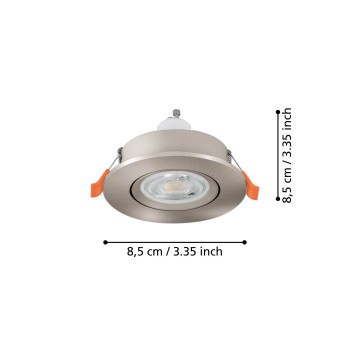 Spot incastrat BARRANCO GU10 Eglo 902252, D8.4 cm, 1xGU10
