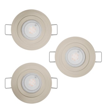 Set 3 spoturi incastrate BARRANCO GU10 Eglo 902253, D8.4 cm, 3xGU10
