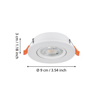 Spot incastrat LED BARRANCO Eglo 902261, D9 cm, 4.5W