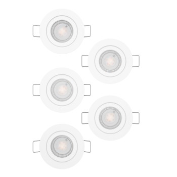 Set 5 spoturi incastrate LED BARRANCO Eglo 902263, D9 cm, 5x4.5W
