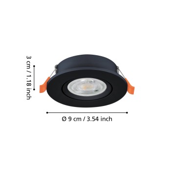 Spot incastrat LED BARRANCO Eglo 902264, D9 cm, 4.5W
