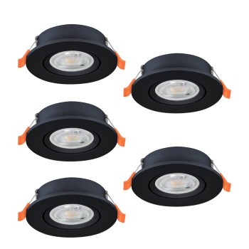 Set 5 spoturi incastrate LED BARRANCO Eglo 902266, D9 cm, 5x4.5W
