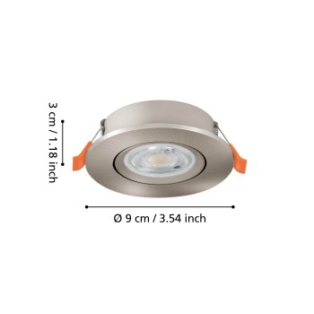 Spot incastrat LED BARRANCO Eglo 902267, D9 cm, 4.5W