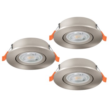 Set 3 spoturi incastrate LED BARRANCO Eglo 902268, D9 cm, 3x4.5W
