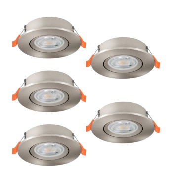 Set 5 spoturi incastrate LED BARRANCO Eglo 902269, D9 cm, 5x4.5W