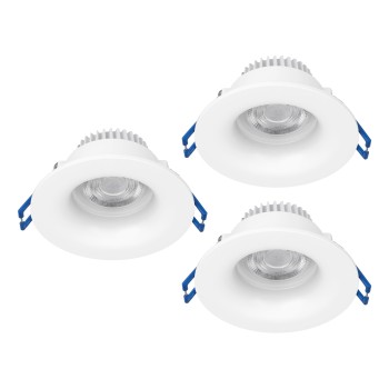 Set 3 spoturi incastrate LED SALABATE Eglo 902272, D8.8 cm, 3x5W
