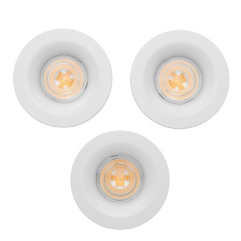 Set 3 spoturi incastrate LED SALABATE Eglo 902272, D8.8 cm, 3x5W