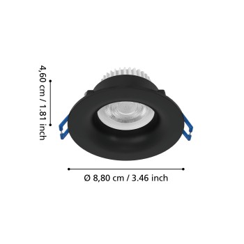 Spot incastrat LED SALABATE Eglo 902273, D8.8 cm, 5W