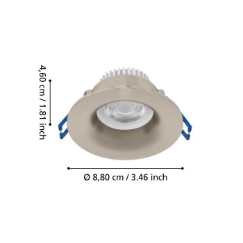 Spot incastrat LED SALABATE Eglo 902275, D8.8 cm, 5W