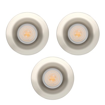 Set 3 spoturi incastrate LED SALABATE Eglo 902276, D8.8 cm, 3x5W