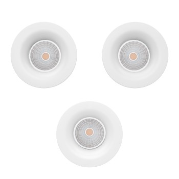 Set 3 spoturi incastrate LED SALICETO Eglo 902277, D8.8 cm, 3x4.8W