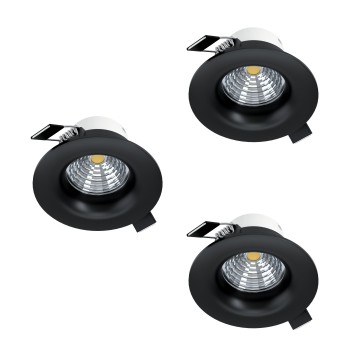 Set 3 spoturi incastrate LED SALICETO Eglo 902278, D8.8 cm, 3x4.8W