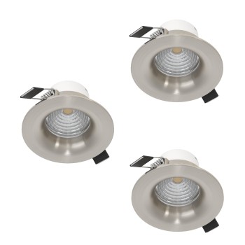 Set 3 spoturi incastrate LED SALICETO Eglo 902279, D8.8 cm, 3x4.8W