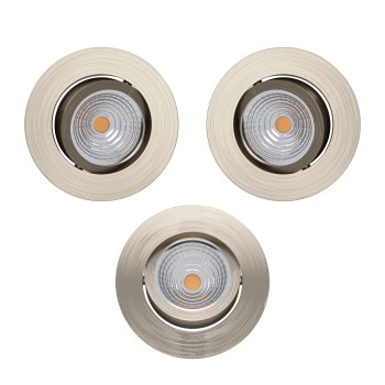 Set 3 spoturi incastrate LED SALICETO Eglo 902282, D8.8 cm, 3x6W