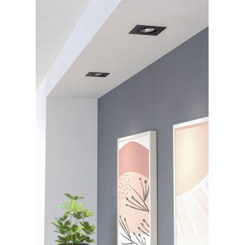 Set 3 spoturi incastrate LED SALICETO Eglo 902284, 8.8x8.8 cm, 3x4.8W