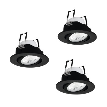 Set 3 spoturi incastrate LED SALICETO-Z Eglo 902287, D8.8 cm, 3x4.9W