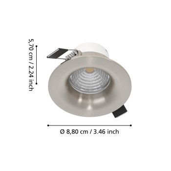 Spot incastrat LED SALICETO Eglo 902331, D8.8 cm, 6W