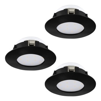 Set 3 spoturi incastrate LED PINEDA Eglo 900744, D7.8 cm, 3x4.9W