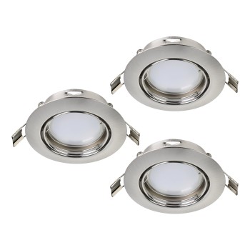 Set 3 spoturi incastrate PENETO Eglo 94408, D8.7 cm, 3xGU10