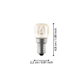 Bec halogen E14 T22 pentru cuptor Eglo 11669, 15W, 85lm, 2200K