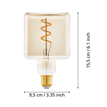 Bec LED decorativ E27 Eglo 11818, 4W, 180lm, 1600K