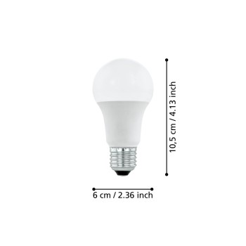 Bec LED E27 A60 Eglo 11936, 5.9W, 806lm, 4000K