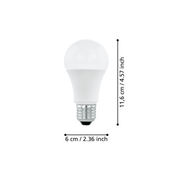 Bec LED E27 A60 Eglo 11938, 11.2W, 1521lm, 4000K