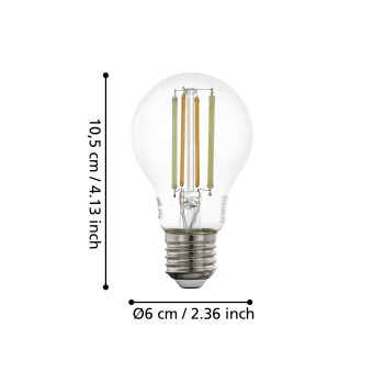 Bec inteligent LED E27 A60 Eglo 12235, 6W, 806lm, 2200-6500K