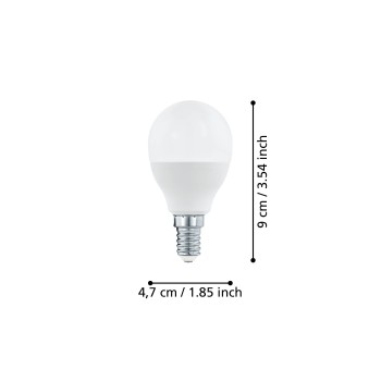 Bec LED E14 P45 Eglo 12261, 3.4W, 470lm, 3000K
