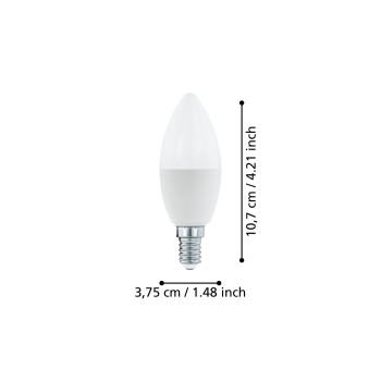 Bec LED E14 C37 Eglo 12263, 3.4W, 470lm, 3000K