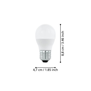 Bec LED E27 Eglo 12265, 3.4W, 470lm, 3000K