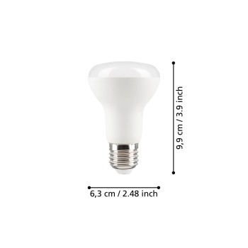 Bec LED E27 R63 Eglo 12272, 4.4W, 600lm, 3000K