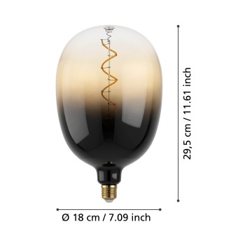 Bec LED E27 Eglo 12553, 4W, 100lm, 1700K